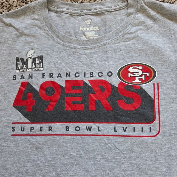 Fanatics Other - Fanatics San Francisco 49ers Super Bowl LVIII Roster T-Shirt Mens XL Gray NFL